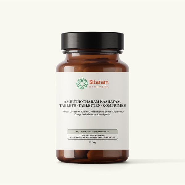 Sitaram Ayurveda, Amruthotharam Kashayam comprimidos, suplemento ayurvedico