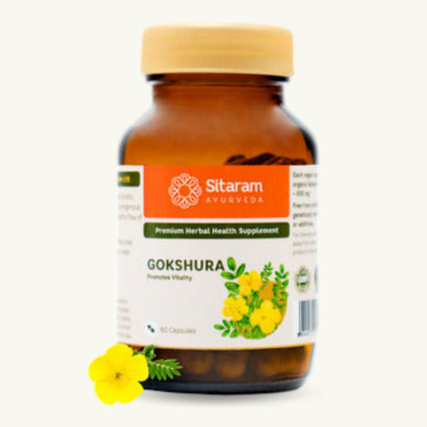 Sitaram Ayurveda, Gokshura cápsulas, 60 cápsulas, suplemento ayurvedico