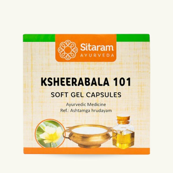 Sitaram Ayurveda, Ksheerabala 101 cápsulas blandas, 100 cápsulas, suplemento ayurvedico